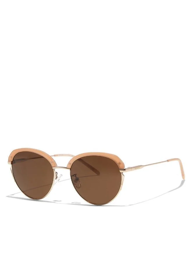 30Sundays 30Sundays TULIP,Women Sunglasses, Geometric Sunglasses, UV Protection: UV400 (Beige,Brown)