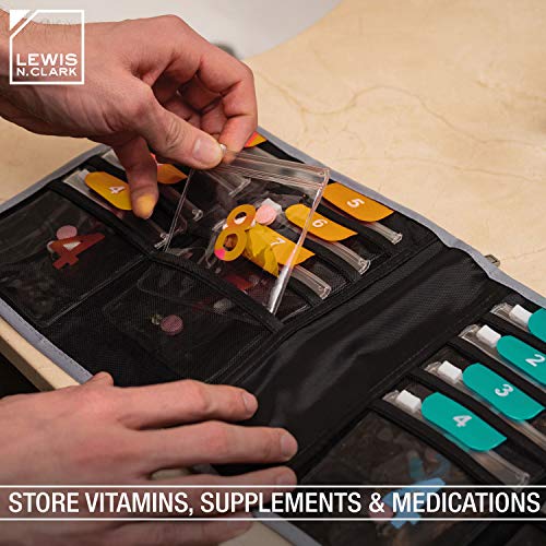 Lewis N. Clark AM/PM Folding Pill Organizer + Supplement Case for OTC Medicine - Image 3