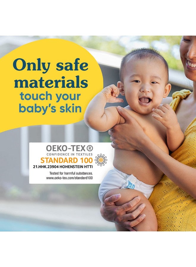 Charlie Banana Reusable Washable Swim Diaper, Easy On and Off Snaps for Baby Girls Boys, Soft and Snug Waterproof Fit to Prevent Leaks - White, Size L (22-34 lbs) - Image 4