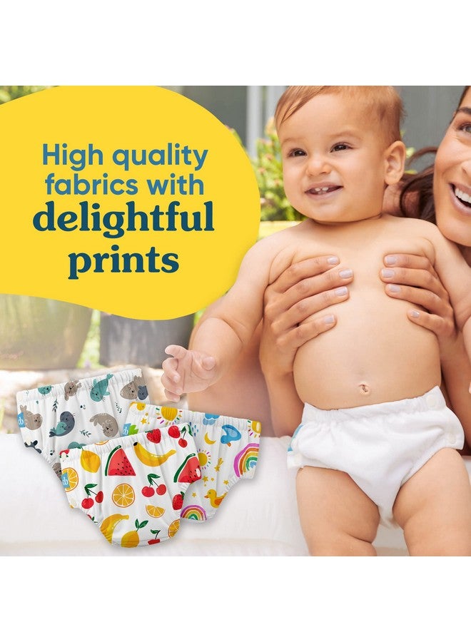 Charlie Banana Reusable Washable Swim Diaper, Easy On and Off Snaps for Baby Girls Boys, Soft and Snug Waterproof Fit to Prevent Leaks - White, Size L (22-34 lbs) - Image 1