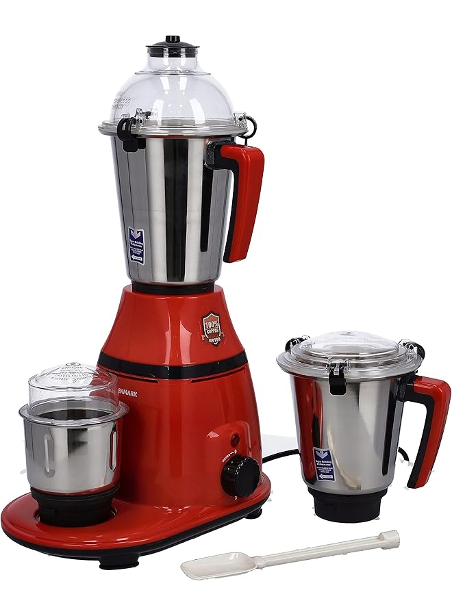 أولسنمارك خلاط ومطحنة 3 في 1 Omsb2400 مع خلاط يدوي 3 سرعات مع 3 أوعية من الفولاذ المقاوم للصدأ حماية من الحرارة الزائدة مثالية للطحن والخلط والمزيد 3 سنوات - Image 3