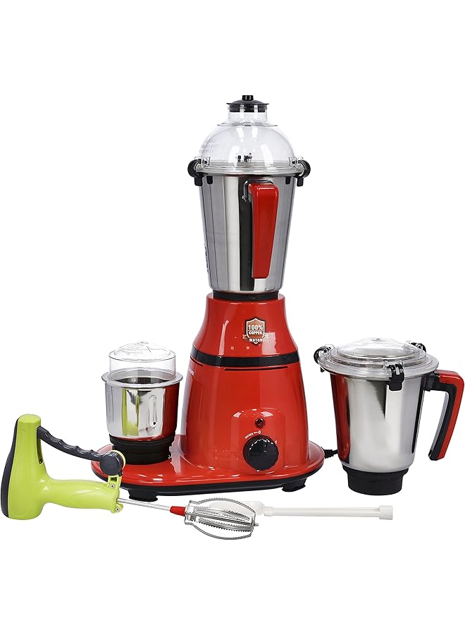 أولسنمارك خلاط ومطحنة 3 في 1 Omsb2400 مع خلاط يدوي 3 سرعات مع 3 أوعية من الفولاذ المقاوم للصدأ حماية من الحرارة الزائدة مثالية للطحن والخلط والمزيد 3 سنوات - Image 1