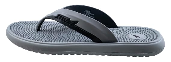 FLITE Men's Slides/Slipper/Sandals/Shoes/Daily Use Slipper (Grey-Black, UK Footwear Size System, Adult, Men, Numeric, Medium, 8) - Image 5