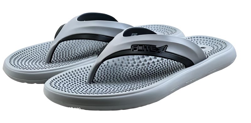 FLITE Men's Slides/Slipper/Sandals/Shoes/Daily Use Slipper (Grey-Black, UK Footwear Size System, Adult, Men, Numeric, Medium, 8) - Image 1