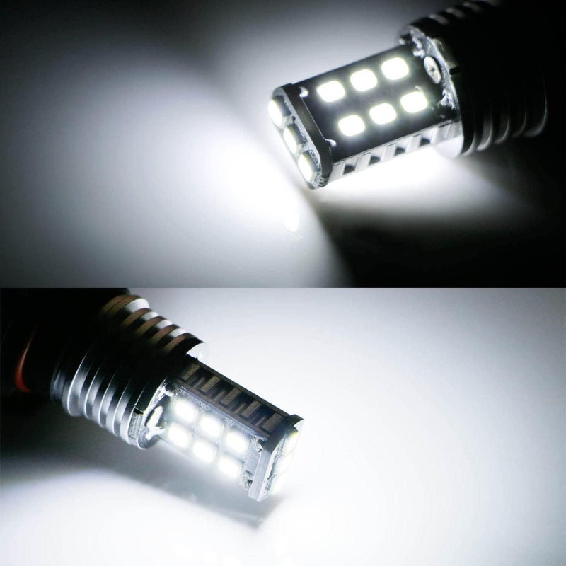 iJDMTOY Clear Lens Fog Lights Foglamp Kit with Xenon White 15-SMD LED Bulbs for 2016-23 Toyota Tacoma - Image 3