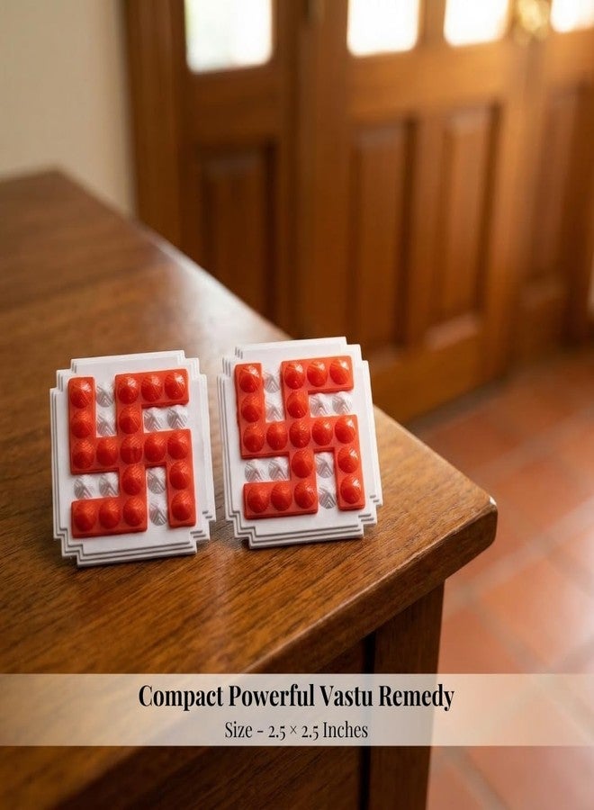 Plus Value Red Swastik Pyramid 2.5 Pair Vastu Remedies for Home Office Main Door Entrance Temple Tijori Cash Box Important Files Electronics (2pcs) - Image 5