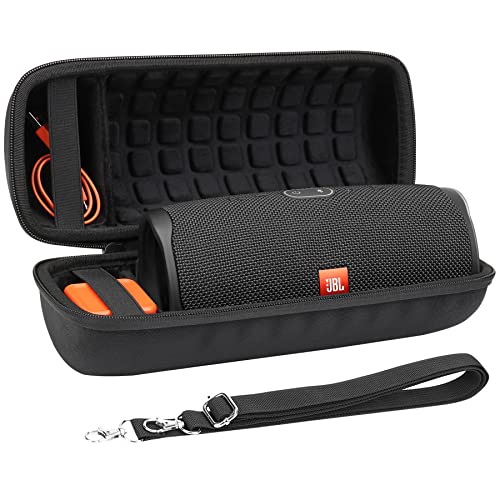 co2CREA Hard Travel Case Replacement for JBL Charge 4 / Charge 5 Waterproof Bluetooth Speaker (Black Case) - Image 3