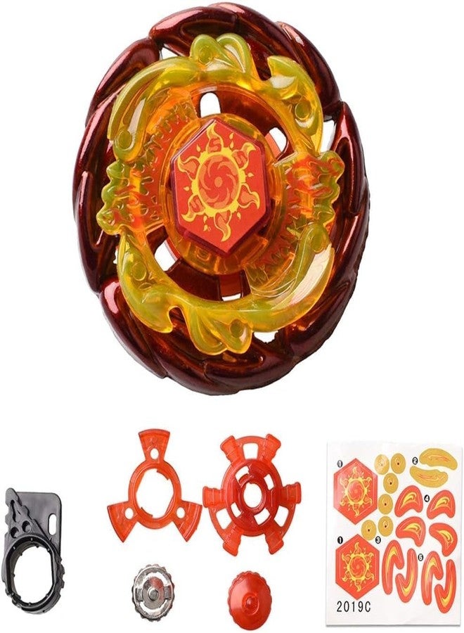 Funstars Solar Blaze Metal Fury Spinning Top with Launcher, Classic Spin Toy for Kids (BB89) - Image 2