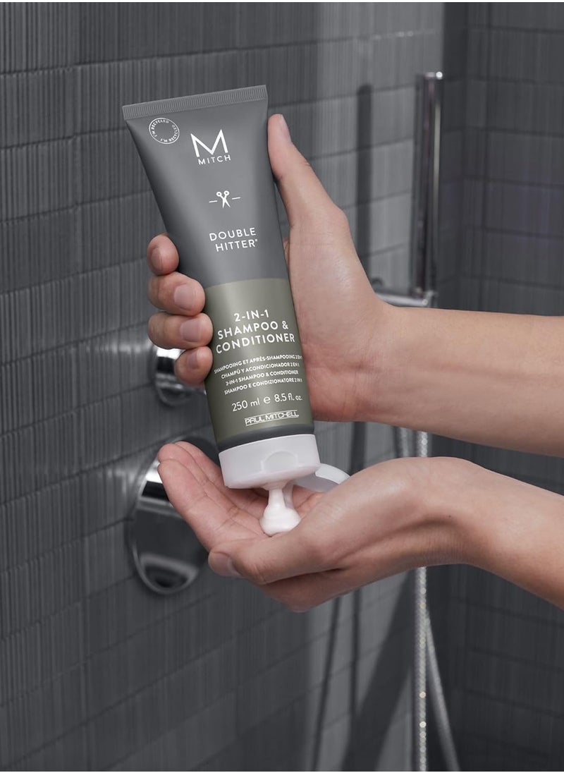 Mitch MITCH by Paul Mitchell Double Hitter 2-in-1 Shampoo & Conditioner for Men, For All Hair Types  - Image 2