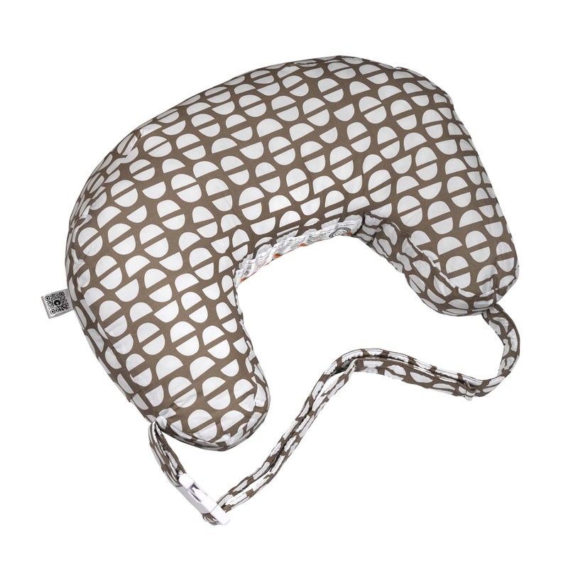 boppy Boppy Nursing Pillow Best Latch Mocha Half Domes Created with Lactation Consultant Firm Contoured and Plush Sides for Two Breastfeeding Options Padded Belt Plus Sized to Petite Machine Washable