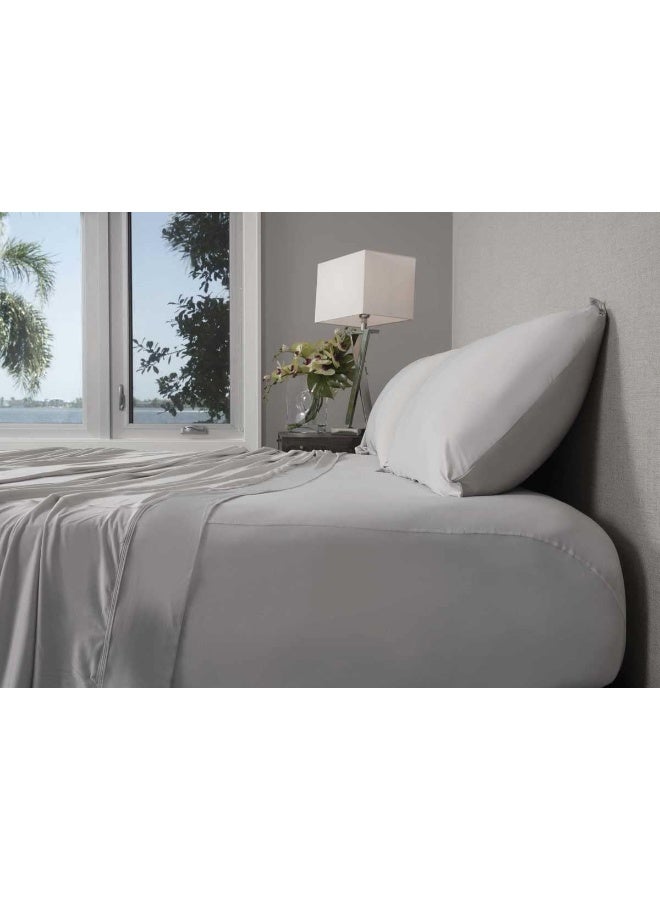 SHEEX Active Comfort Sheet Set, Ultra-Soft Performance Fabric, Breathes Better Than Cotton, Silver Cloud, Queen - Image 1