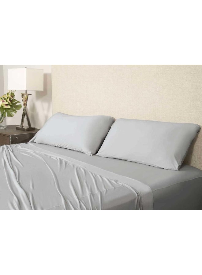 SHEEX Active Comfort Sheet Set, Ultra-Soft Performance Fabric, Breathes Better Than Cotton, Silver Cloud, Queen - Image 4