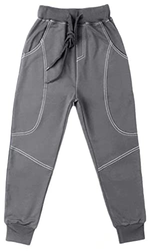 BINPAW Kids Cotton Pull On Active Sports Basic Jogger Sweat Pants for Little Boys & Big Boys, Grey, Age 4T-5T (4-5 Years) = Tag 120 - Image 3
