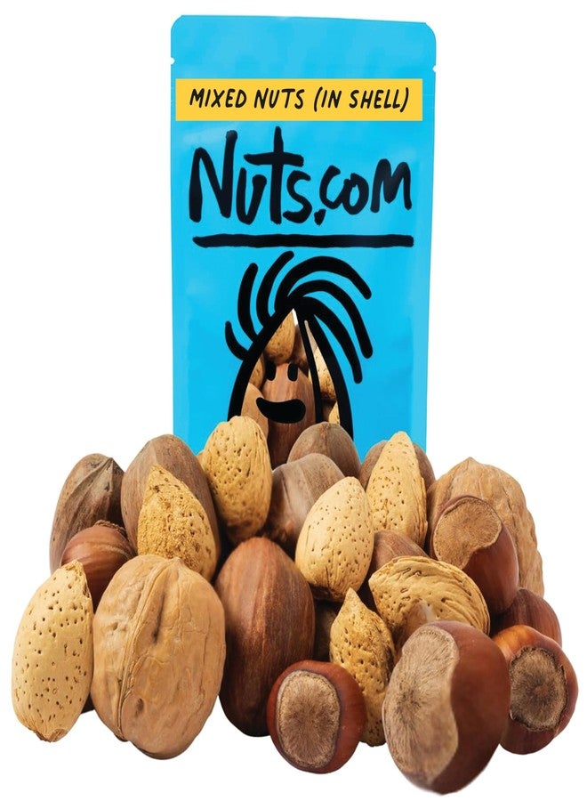 Nuts.com Mixed Nuts in Shell, No Brazil Nuts - 1 lb Bag, Natural, Includes Walnuts, Hazelnuts, Pecans, Almonds - Healthy Snack Sampler for Squirrels - Image 1