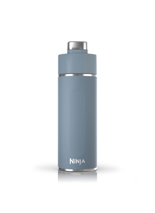 Ninja Ninja DW2401BL Thirsti 24oz Travel Water Bottle, For Carbonated Sparkling Drinks, Colder and Fizzier Longer, Leak Proof, 24 Hrs Cold, Dishwasher Safe, Stainless Steel Insulated Tumbler, Storm Blue  - Image 1