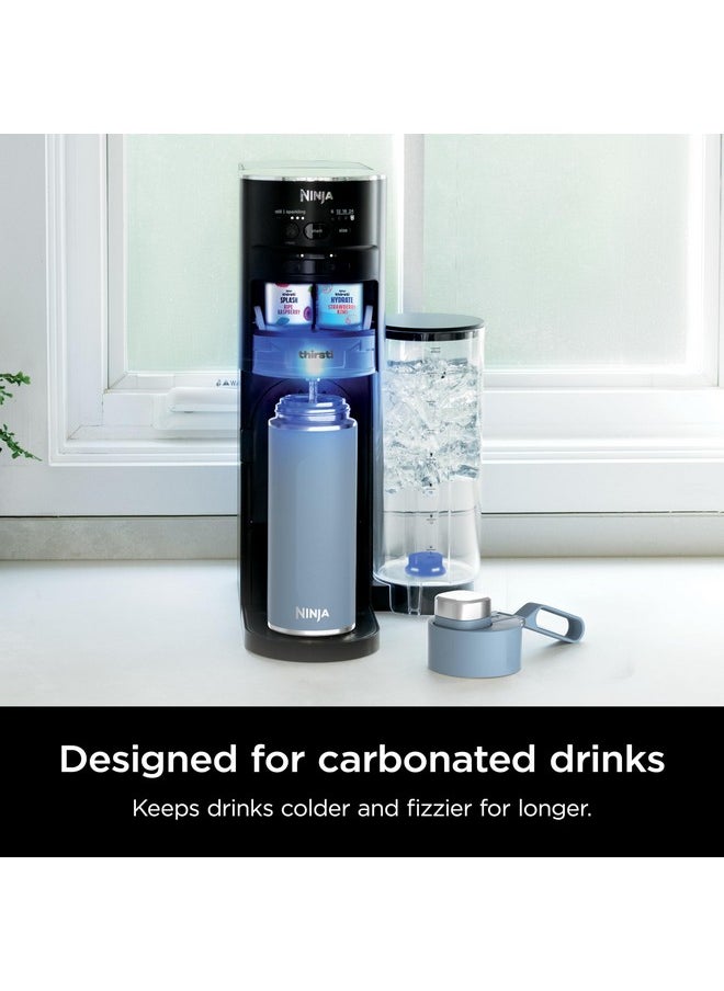 Ninja Ninja DW2401BL Thirsti 24oz Travel Water Bottle, For Carbonated Sparkling Drinks, Colder and Fizzier Longer, Leak Proof, 24 Hrs Cold, Dishwasher Safe, Stainless Steel Insulated Tumbler, Storm Blue  - Image 3