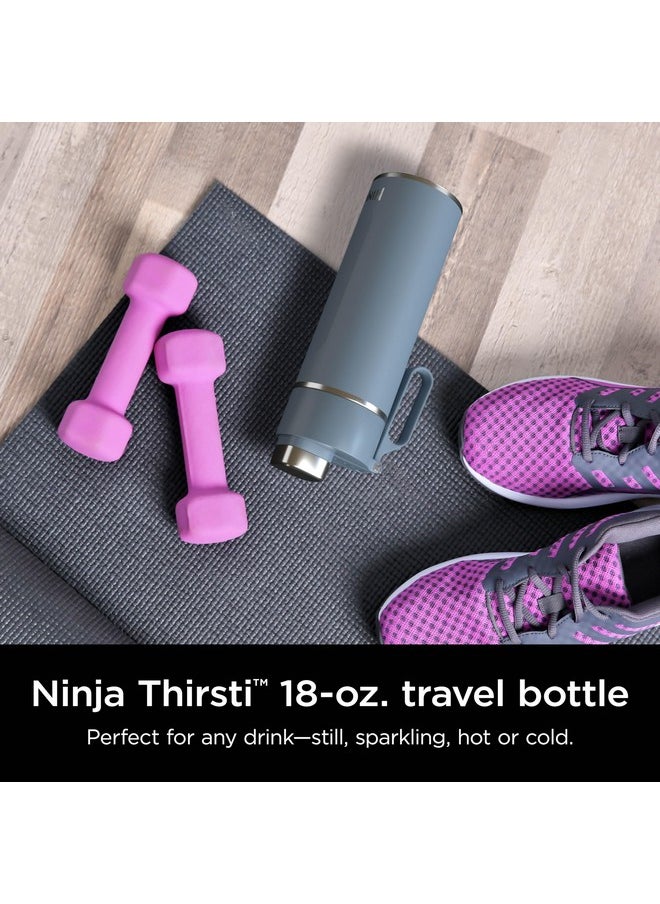 Ninja Ninja DW2401BL Thirsti 24oz Travel Water Bottle, For Carbonated Sparkling Drinks, Colder and Fizzier Longer, Leak Proof, 24 Hrs Cold, Dishwasher Safe, Stainless Steel Insulated Tumbler, Storm Blue  - Image 2
