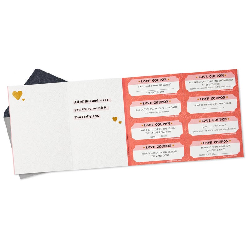 Hallmark Funny Valentines Day Card with Couples Coupons (Modern Romance) for Husband, Wife, Spouse, Partner - Image 3