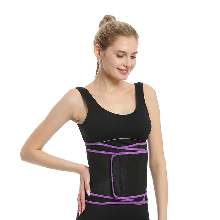 Bluejw Plus Size Double Waist Trimmer Belt - Adjustable Neoprene Slimming Corset Waist Trainer with Hooks for Women - Image 3