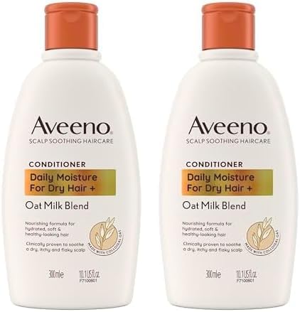 Aveeno Hydrating Oat Milk Scalp Soothing Conditioner for Dry Hair 300ml Pack of 2