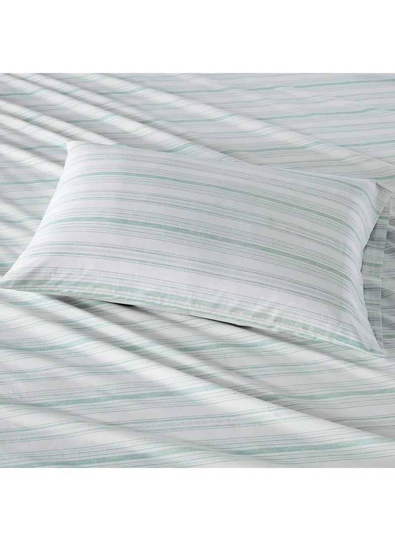 Comfort Spaces Comfort Spaces 100% Cotton Sheet Set Breathable  Lightweight  Soft with 12"" Elastic Pocket Fits up to 14"" Mattress  All Season Cozy Bedding  Matching Pillow Case  Twin Good Vibes 3 Piece  - Image 4