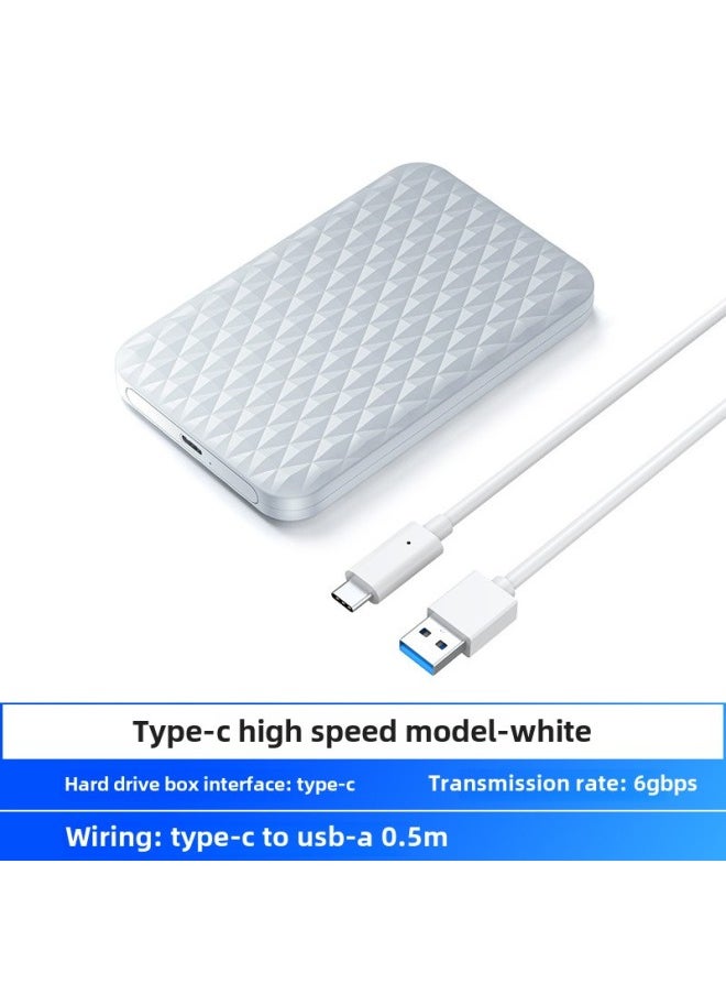 Generic ORICO ORICO Mobile Hard Disk Box 2.5-inch Usb Notebook Mechanical Sata Solid State External Ssd Hard Disk-Color:[Type-c] White-6Gbps  - Image 1