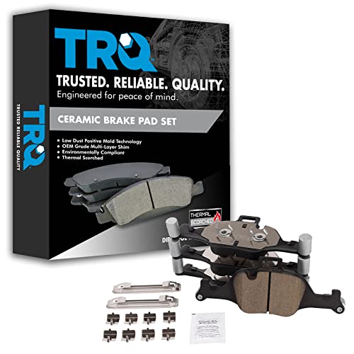 TRQ Front Brake Pads Ceramic Compatible with 2019-2021 BMW 530e 2017-2021 530i 2021 540i X5 X6 - Image 2
