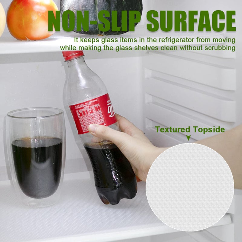 cyrico Refrigerator Liners, 12" x 17.7" Fridge Liner Washable Refrigerator Mats, Home Kitchen Gadgets Accessories Organization Must Haves for Freezer Glass Shelf Shelving Drawers Cupboard Cabinet - 7 Pack - Image 5