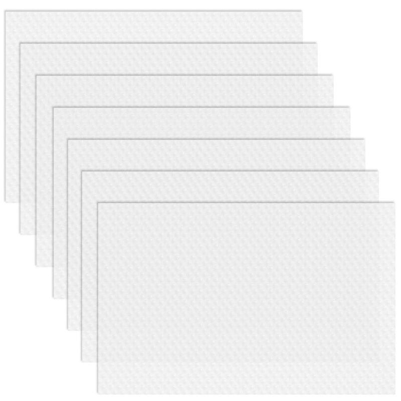 cyrico Refrigerator Liners, 12" x 17.7" Fridge Liner Washable Refrigerator Mats, Home Kitchen Gadgets Accessories Organization Must Haves for Freezer Glass Shelf Shelving Drawers Cupboard Cabinet - 7 Pack - Image 1