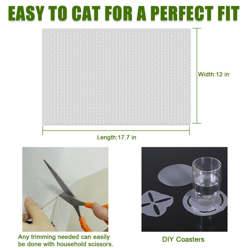 cyrico Refrigerator Liners, 12" x 17.7" Fridge Liner Washable Refrigerator Mats, Home Kitchen Gadgets Accessories Organization Must Haves for Freezer Glass Shelf Shelving Drawers Cupboard Cabinet - 7 Pack - Image 3
