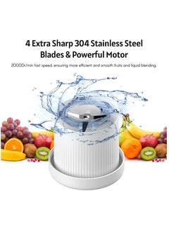 Leile Rechargeable Personal Size Blender Cup for Shakes Smoothies Electric Fresh Juice Blender for Home Travel Outdoors(350ML)  - Image 5