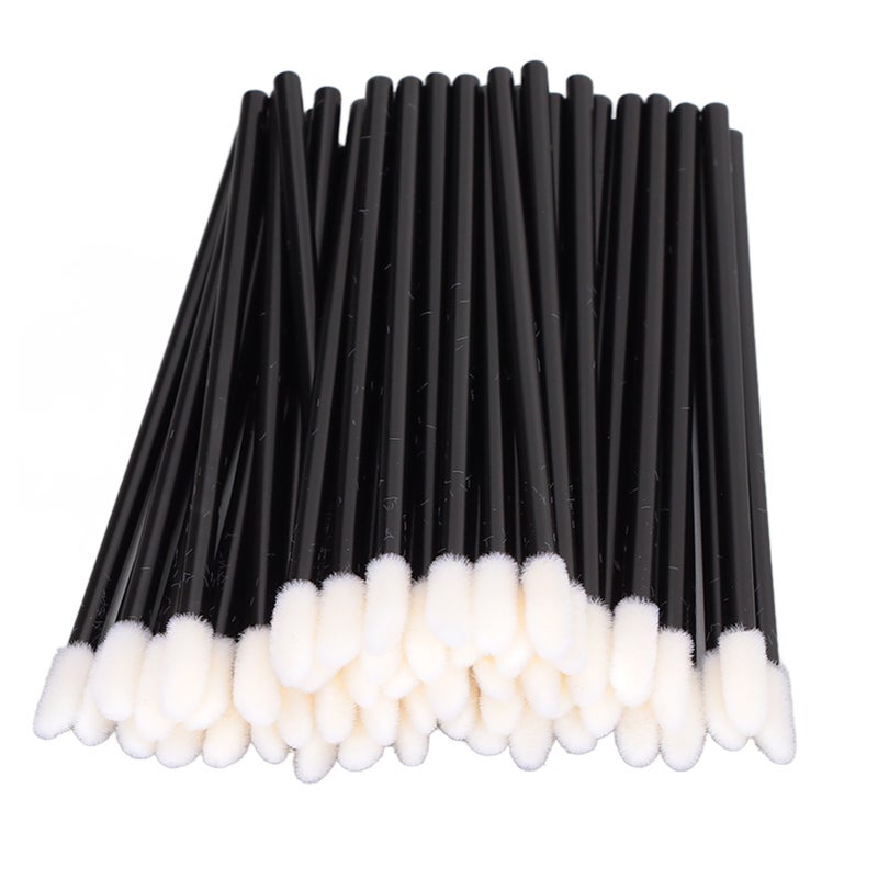 100Pcs Disposable Lip Brushes Lightweight Comfortable Odorless Safe Lipstick Brush Applicator with Black Rod - Image 4