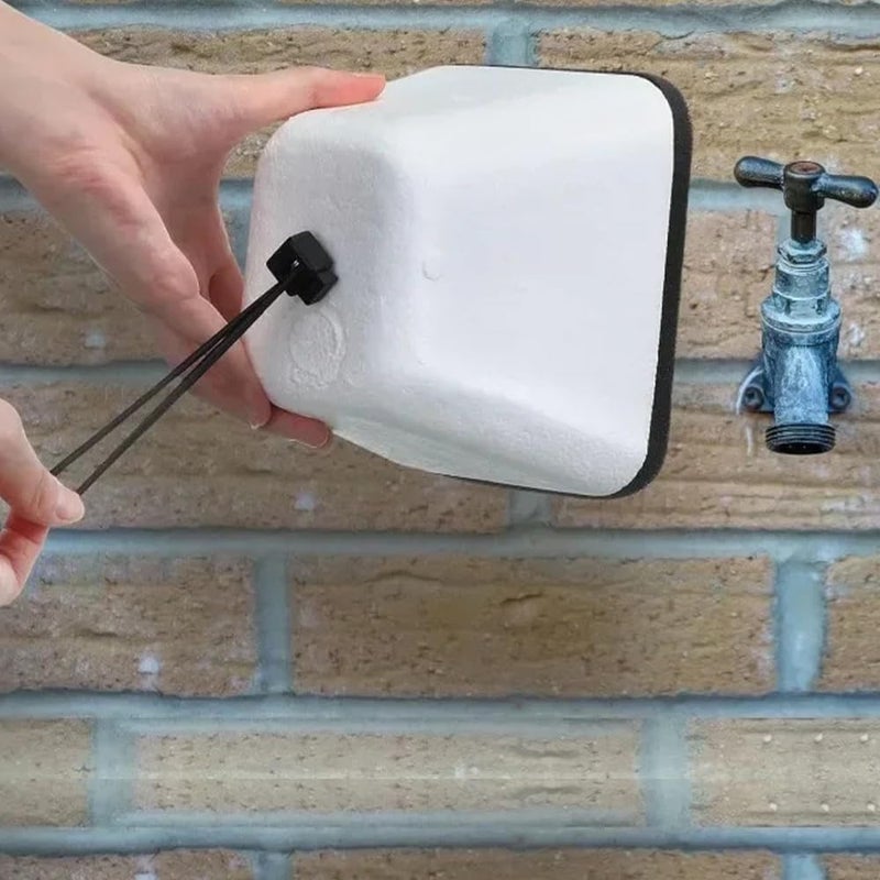 Winter outdoor faucet insulation cover White (2 sets) thick foam antifreeze protection cover, durable, anti-aging and reusable - Image 5