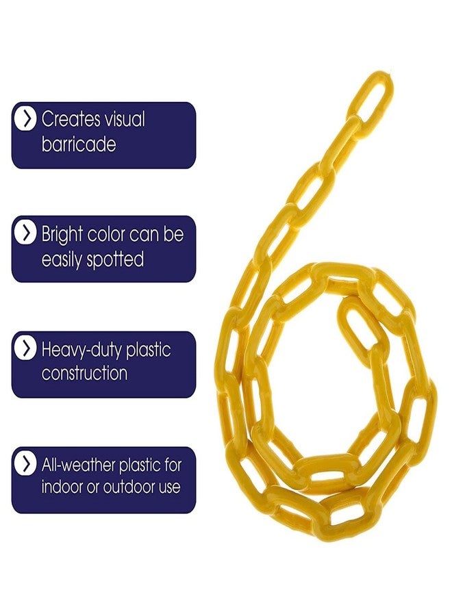 CHARMING TREASURES Heavy Duty Thermoplastic Coated Metal Link Chain for Hammock Swing Seats Indoor Outdoor, (1.5 M, Yellow) - Image 2