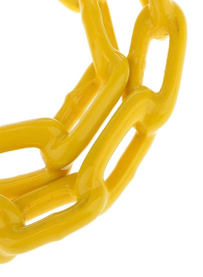 CHARMING TREASURES Heavy Duty Thermoplastic Coated Metal Link Chain for Hammock Swing Seats Indoor Outdoor, (1.5 M, Yellow) - Image 3