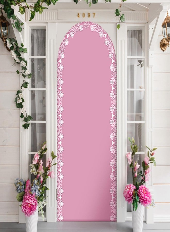 تشونفول غطاء خلفية قوس مكسيكي من Chunful مكون من 3 قطع لحفلات استقبال الطفل وديكور خلفية للصور، غطاء قوس خلفي جميل ذو وجهين دائريين لتزيين حفلات الزفاف المكسيكية وأعياد الميلاد بطول 6 أقدام/5 أقدام/4 أقدام (بني-وردي) - Image 5