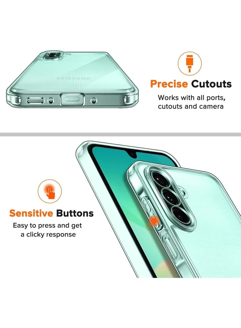 Case Compatible with Samsung Galaxy A16 4G / A16 5G, Case Crystal Clear Soft TPU Gel Case Flexible Silicone Anti-Scratch Camera Protection Transparent TPU Cover - Clear - Image 2
