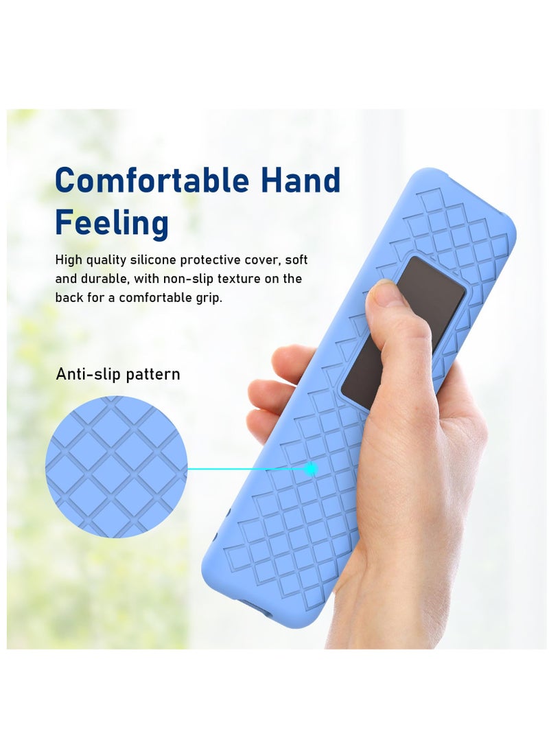 Excefore Remote Cover For New Bn59-01432j Bn59-01432a Bn59-01432 2023 Samsung Smart TV Solar Panel Remote Blue Case Sleeve Glow In Dark, Fluorescent Blue  - Image 3