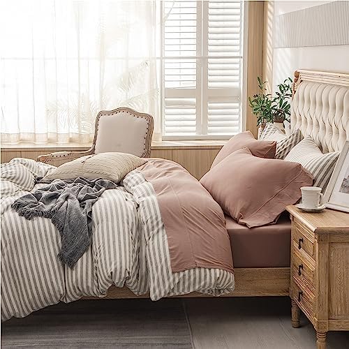 PURE ERA PURE ERA Jersey Knit 4pc Bed Sheet Set 100% T-Shirt Cotton Super Soft Comfy Breathable Fits Mattress Up to 20"" Extra Deep Pocket (Solid Petal Pink  Cal King)  - Image 3