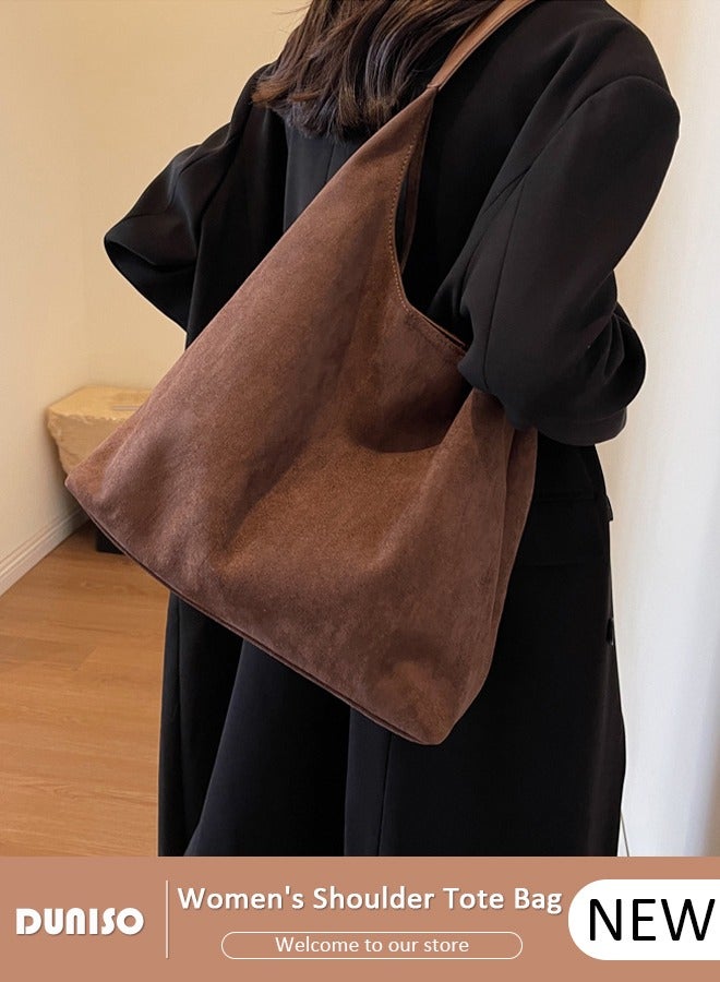 DUNISO Women's Shoulder Tote Bag Faux Leather Handbag for Women Large Capacity Messenger Bag, Fashionable Travel Shoulder Bag for Ladies Girls College Students - Image 1