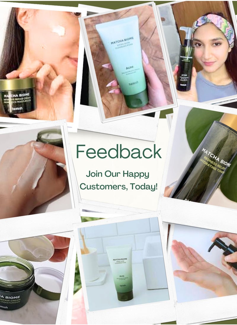 Heimish Heimish Matcha Biome Complete Skincare Set: Cleansing Oil, Acne Cleansing Foam, Hydrating Toner, Intensive Repair Cream & Face Scrubber  - Image 3