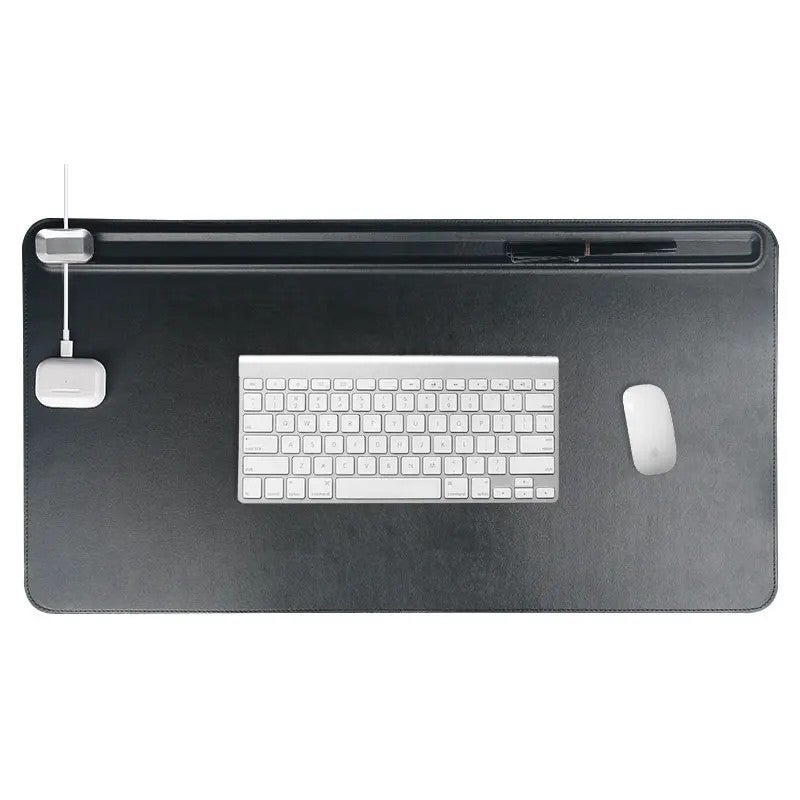 Y&D PU Leather Desk Mat 68.5 x 36.8cm, Large Office Desk Pad Protector with Magnetic Cable Organizer, Home & Office Use - Image 1