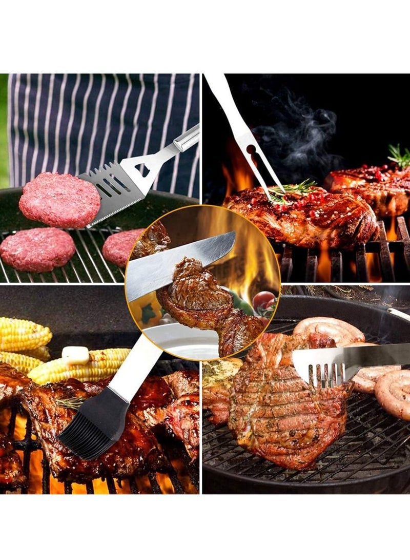 Y&D BBQ Barbecue Tool Set, Stainless Steel Accessories with Storage Bags, Complete Outdoor Grill Utensils Grilling Tools Set for Friends Family (20 Pcs) - Image 5