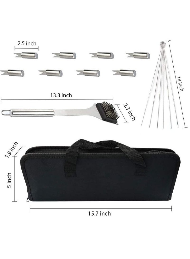 Y&D BBQ Barbecue Tool Set, Stainless Steel Accessories with Storage Bags, Complete Outdoor Grill Utensils Grilling Tools Set for Friends Family (20 Pcs) - Image 3