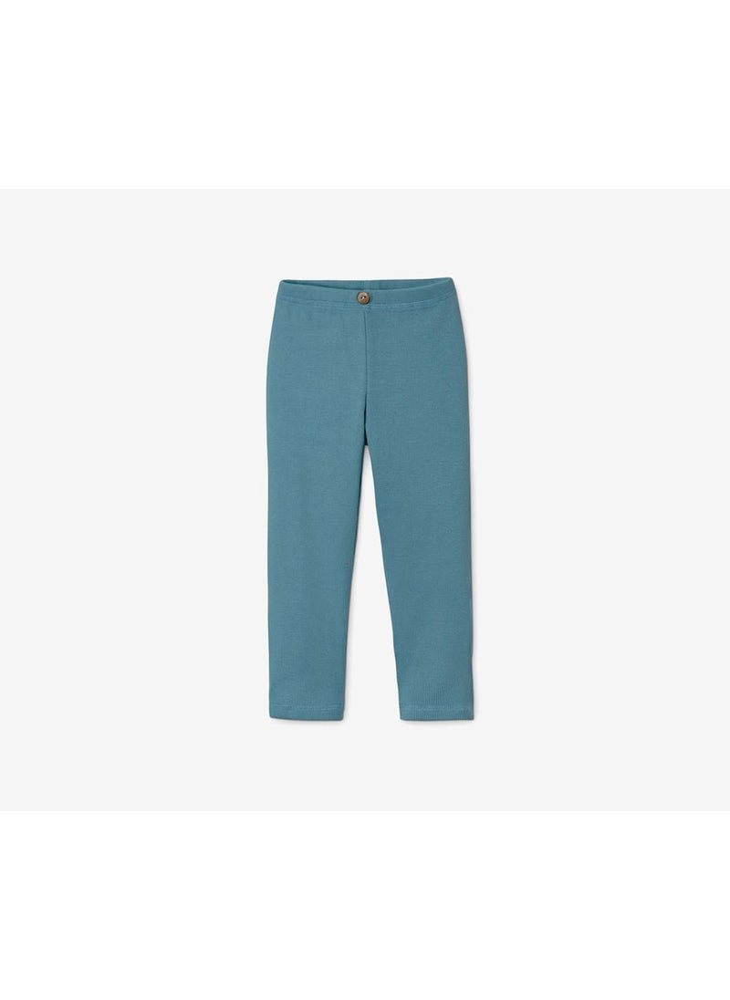 Tchibo Kids 2 pcs. Ribbed Leggings, Petrol and Sand  - Image 3