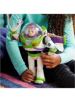 Disney store Official Buzz Lightyear Interactive Talking Action Figure From Toy Story, Features 10+ English Phrases, Interacts With Other Figures And Toys  - Image 2