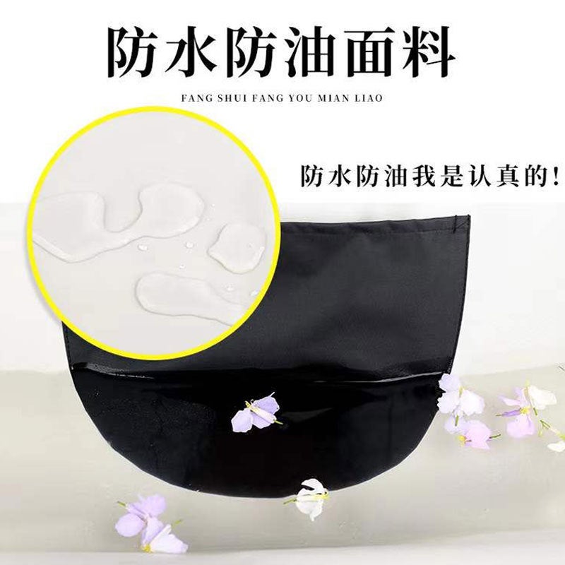 Waterproof Oilproof Cartoon Apron for Kitchen Black large pineapple - Image 5