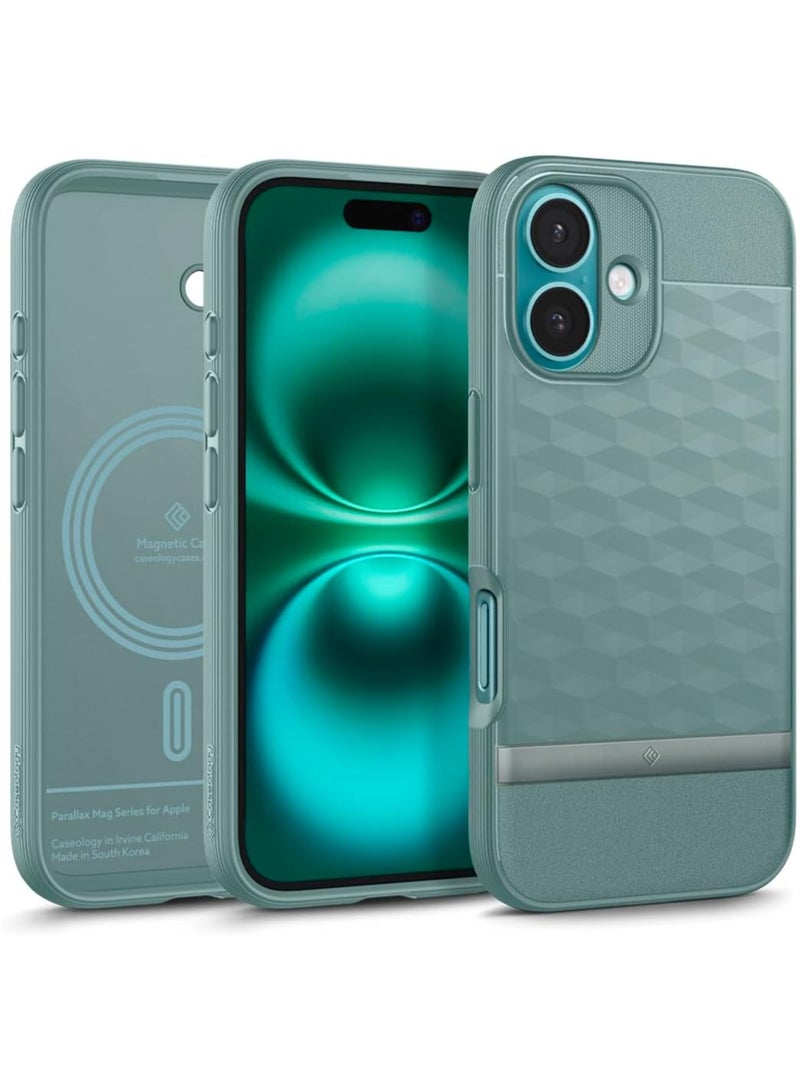 Caseology Parallax Mag for iPhone 16 PLUS MagSafe Case Cover Military Grade - Sage Green - Image 1