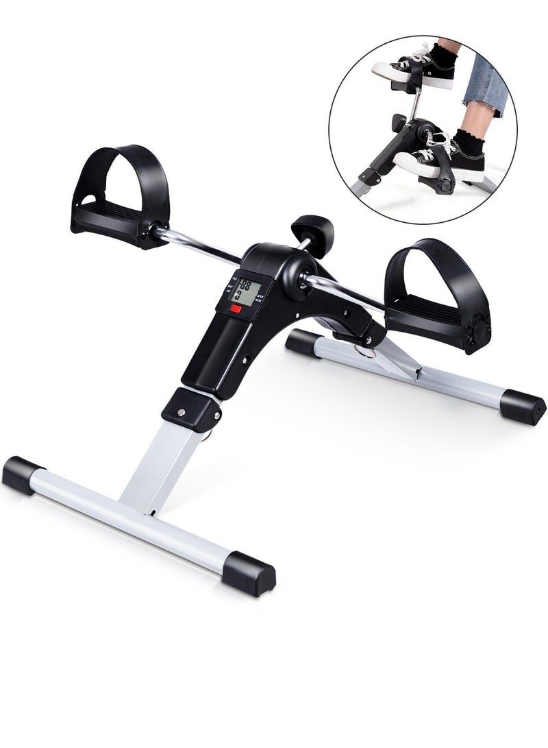Mini Exercise Cycle Portable Folding Arm And Leg Pedal Exerciser With Digital Lcd Display Home Indoor Mini Exercise Bike Resistance Adjustable - Image 1