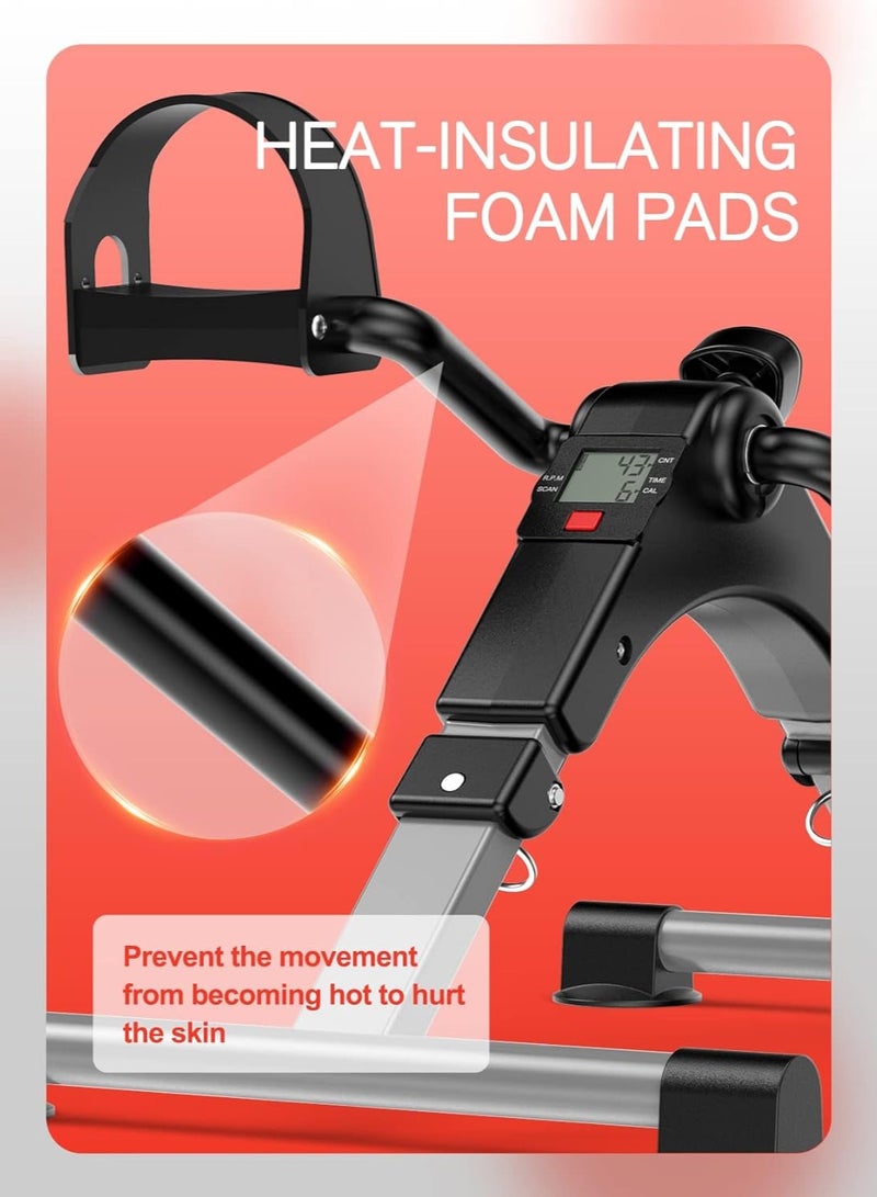 Mini Exercise Cycle Portable Folding Arm And Leg Pedal Exerciser With Digital Lcd Display Home Indoor Mini Exercise Bike Resistance Adjustable - Image 4